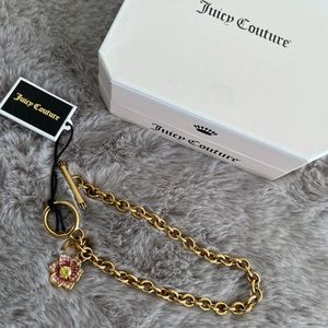 JUICY COUTURE • Pink flower charm bracelet 🌺